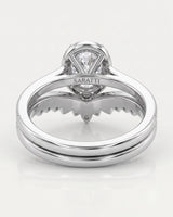 Oval Moissanite Engagement Ring in White Gold