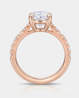 Gretta • Oval Moissanite Ring in Yellow Gold