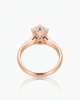 Claudine – Natural Round Diamond Solitaire Engagement Ring