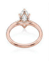 Cortège Blanc – Natural Marquise-Cut Diamond Pavé Engagement Ring