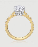 Gretta • Oval Moissanite Ring in Yellow Gold