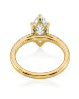 Cortège Blanc – Natural Marquise-Cut Diamond Pavé Engagement Ring