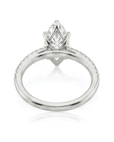 Cortège Blanc – Natural Marquise-Cut Diamond Pavé Engagement Ring