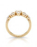 Five Heart Diamond Eternity Wedding Bands — 18K & 14K Yellow Gold — Underside