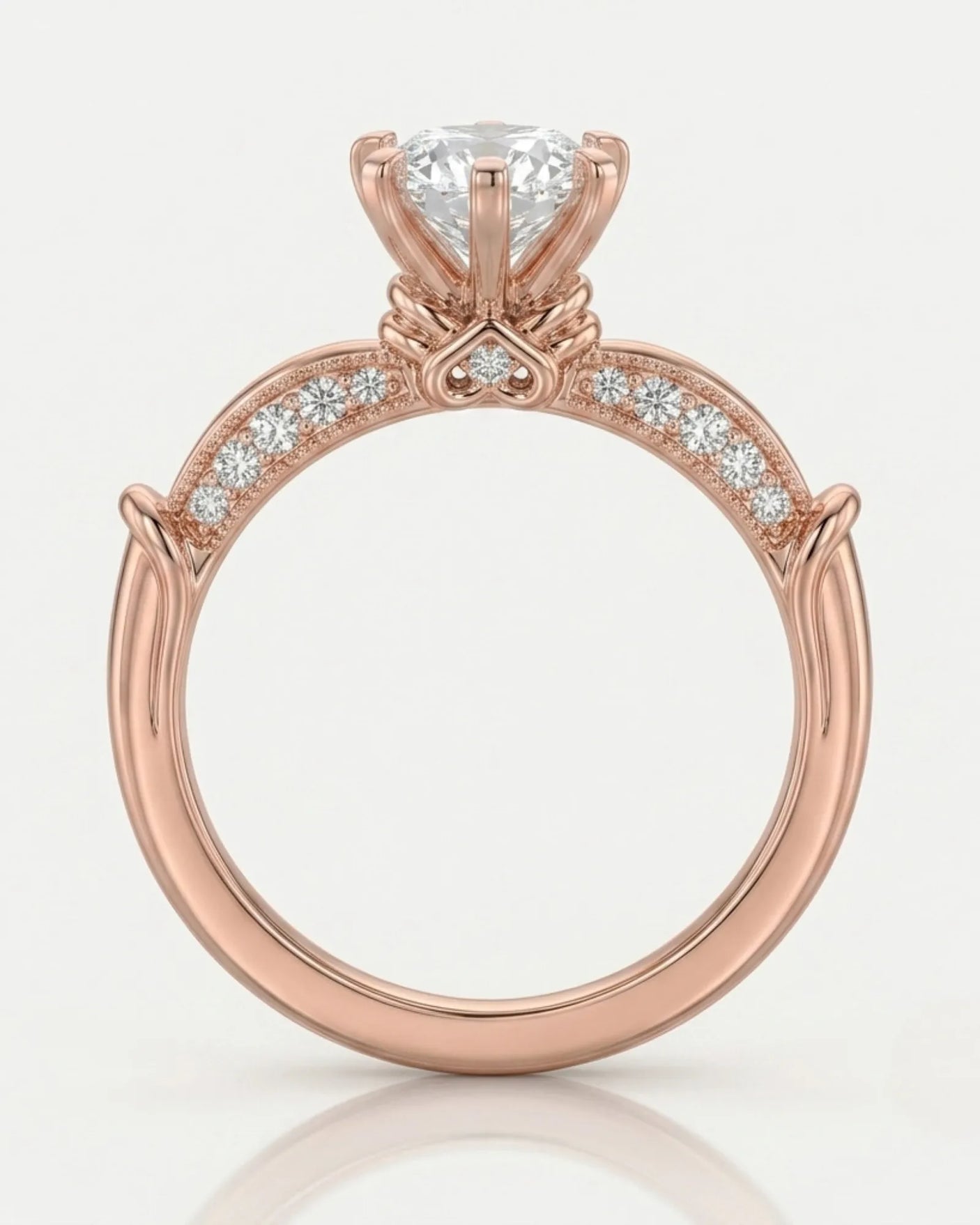 Kirina – Brilliant Bliss Natural Round Diamond Two-Tone Engagement Ring