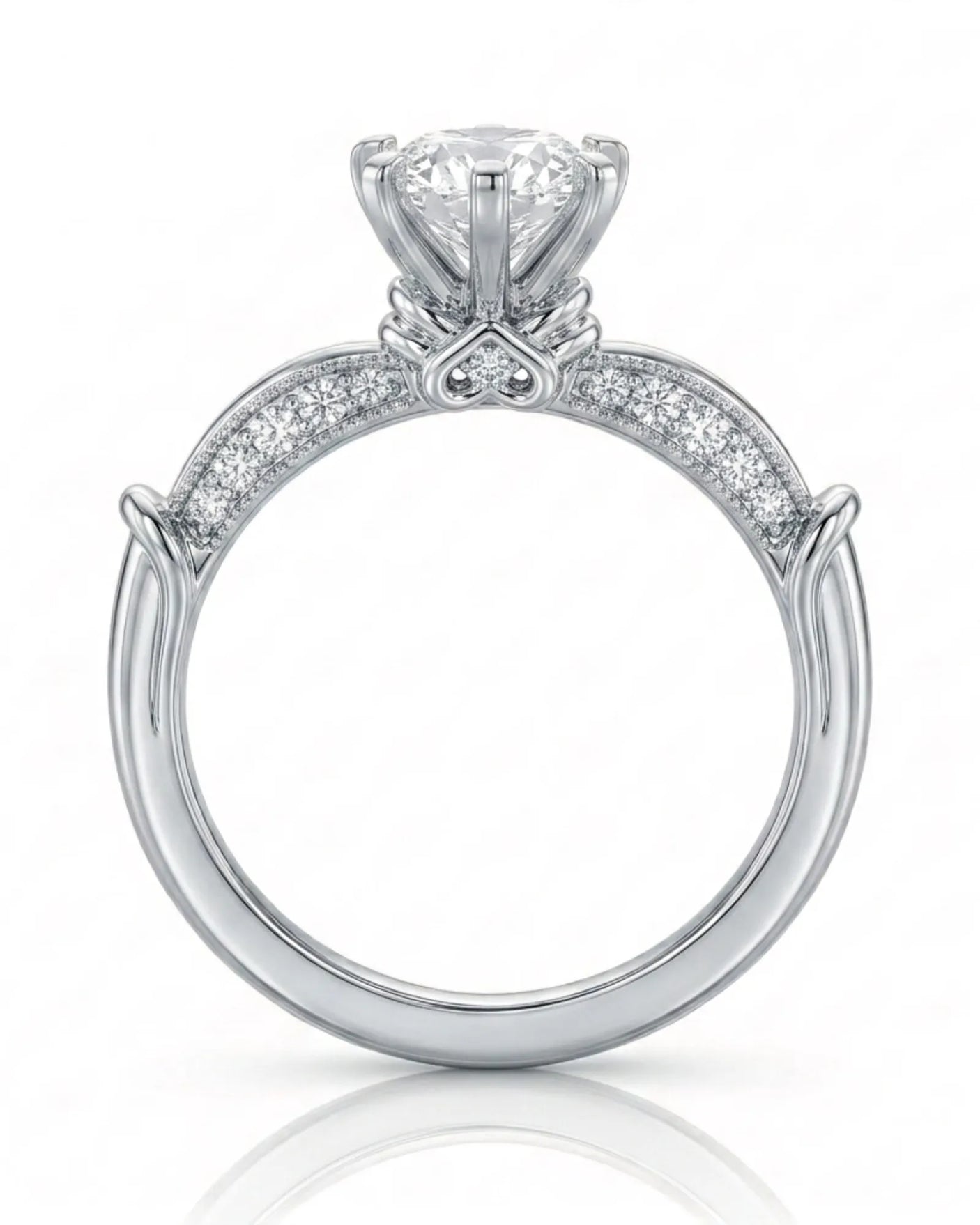 Kirina – Brilliant Bliss Natural Round Diamond Two-Tone Engagement Ring