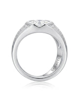 Celestial Marvel – Natural Marquise-Cut Diamond Bezel Engagement Ring