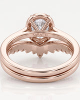 Oval Moissanite Engagement Ring in White Gold