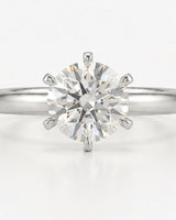 Beila – Starry Symphony Natural Round Diamond Six-Prong Solitaire Ring