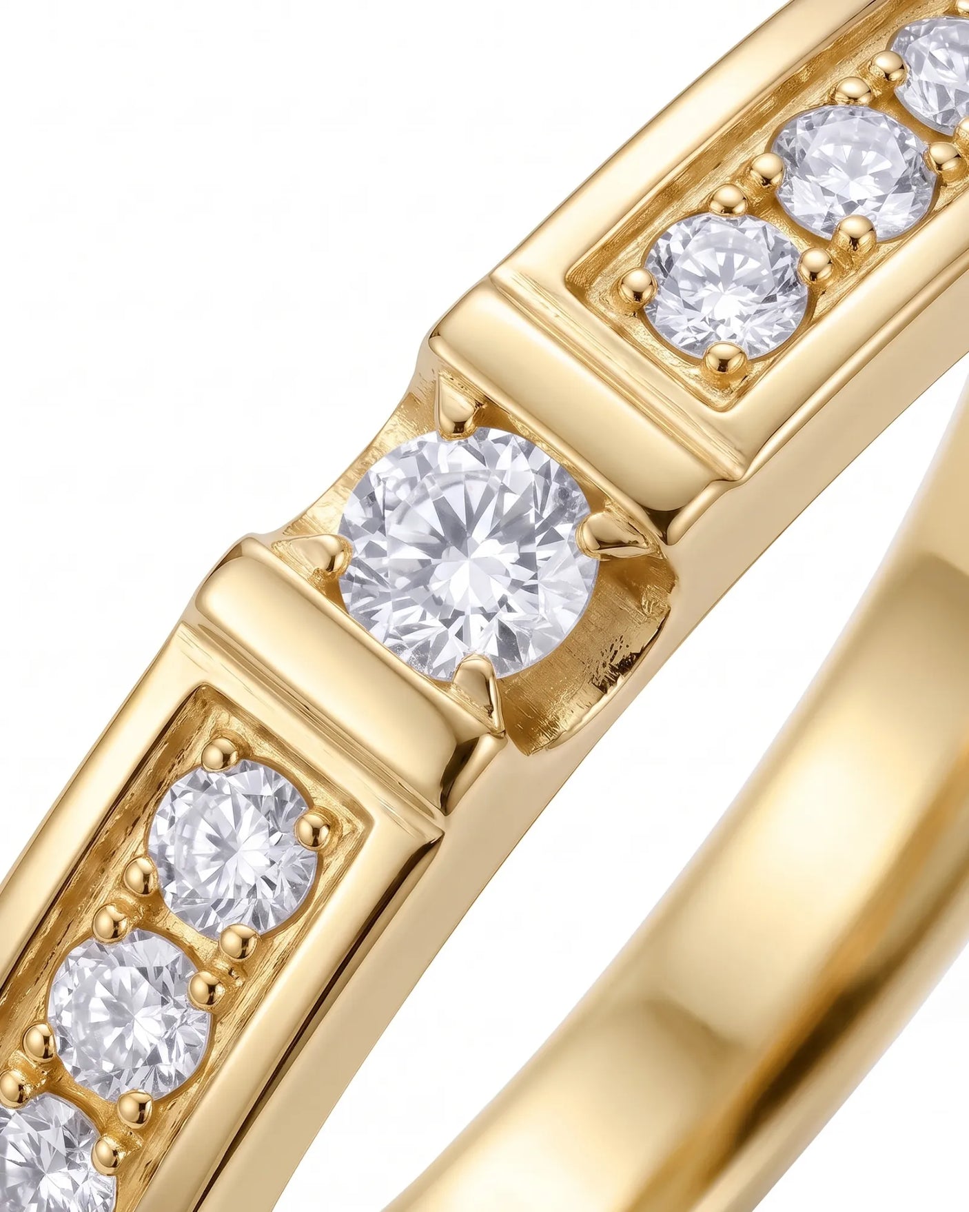 Gilded Glamour Wedding Ring Set | His & Hers