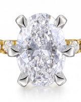 Gretta • Oval Moissanite Ring in Yellow Gold
