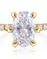 Gretta • Oval Moissanite Ring in Yellow Gold