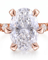 Gretta • Oval Moissanite Ring in Yellow Gold