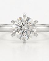 Beila – Starry Symphony Natural Round Diamond Six-Prong Solitaire Ring