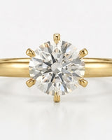 Beila – Starry Symphony Natural Round Diamond Six-Prong Solitaire Ring