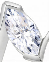 Marquise Möbius – Natural Marquise-Cut Diamond Semi-Tension Ring