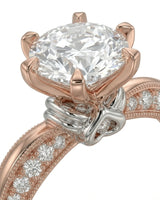 Kirina – Brilliant Bliss Natural Round Diamond Two-Tone Engagement Ring