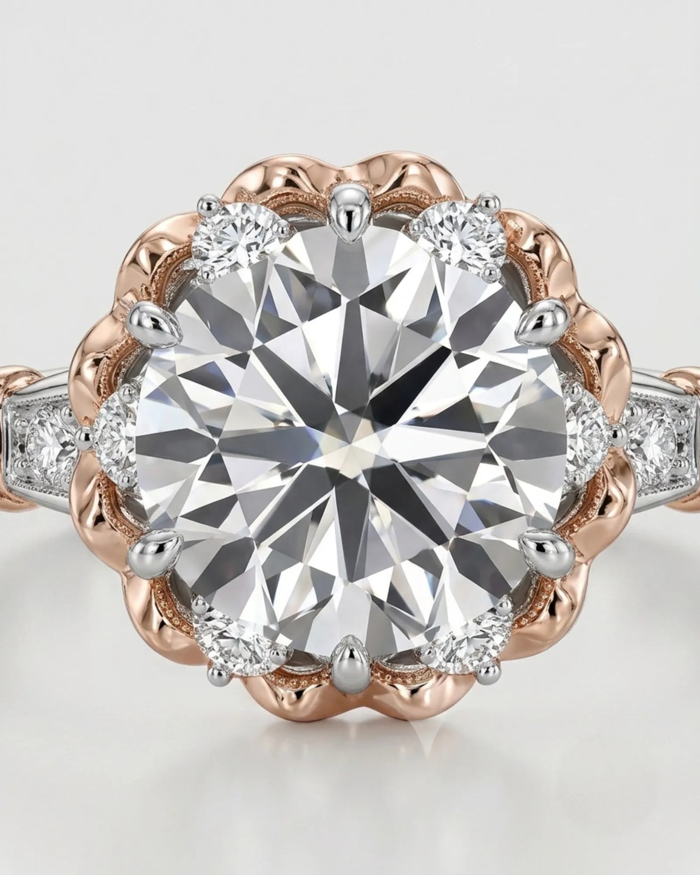 Suki – Timeless Spark Natural Round Diamond Vintage Halo Ring