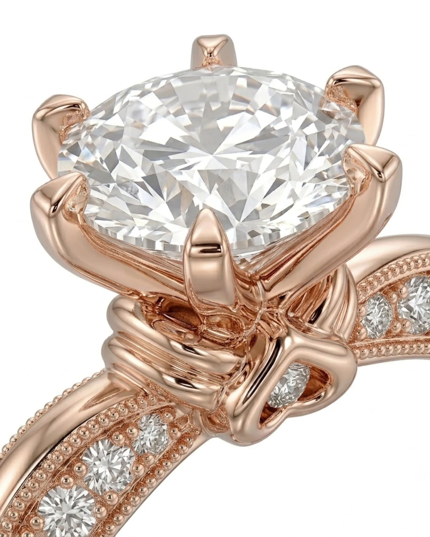 Kirina – Brilliant Bliss Natural Round Diamond Two-Tone Engagement Ring