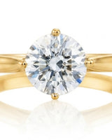 Claudine – Natural Round Diamond Solitaire Engagement Ring