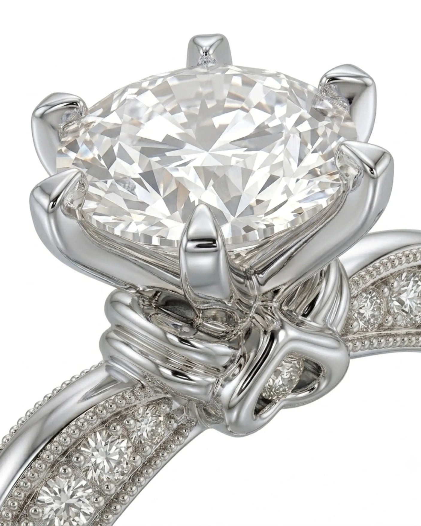 Kirina – Brilliant Bliss Natural Round Diamond Two-Tone Engagement Ring