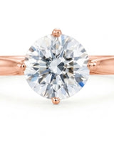 Claudine – Natural Round Diamond Solitaire Engagement Ring