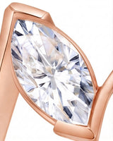 Marquise Möbius – Natural Marquise-Cut Diamond Semi-Tension Ring