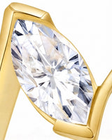 Marquise Möbius – Natural Marquise-Cut Diamond Semi-Tension Ring