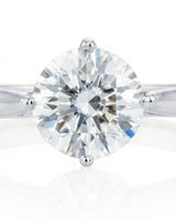 Claudine – Natural Round Diamond Solitaire Engagement Ring