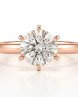 Beila – Starry Symphony Natural Round Diamond Six-Prong Solitaire Ring