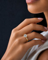 Dakota – Natural Round Diamond Two-Tone Six-Prong Engagement Ring