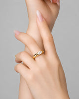 Celestial Marvel – Natural Marquise-Cut Diamond Bezel Engagement Ring