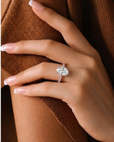 Gretta • Oval Moissanite Ring in Yellow Gold