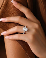 Gretta • Oval Moissanite Ring in Yellow Gold