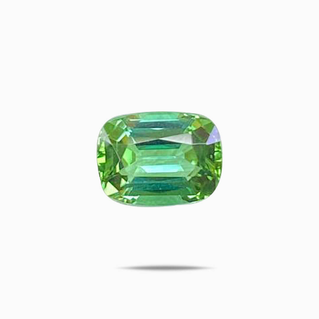 1.39 Carat Green Tourmaline Cushion Cut Gemstone
