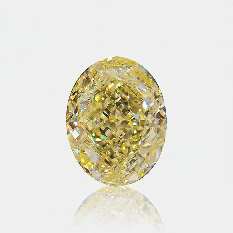 1.00 carat Natural Fancy Yellow diamond oval modified brilliant loose gemstone | SARATTI  
