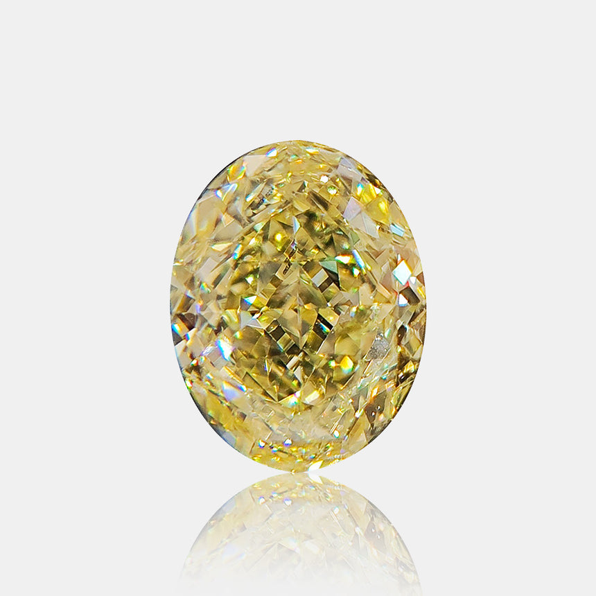 1.00 carat Natural Fancy Yellow diamond oval modified brilliant loose gemstone | SARATTI  