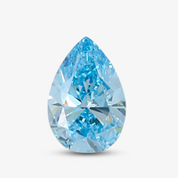 1 ct Pear Cut Aqua Blue Natural Diamond | Treated | VS1 Clarity