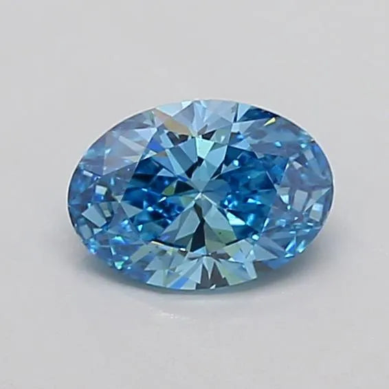 1.00ct Oval Lab Grown Diamond (Colour Fancy Vivid Blue, Clarity VS2, IGI Certified)