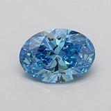 1.00ct Oval Lab Grown Diamond (Colour Fancy Vivid Blue, Clarity VS2, IGI Certified)