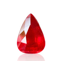 1.01 CTS Unheated Natural Pigeon Blood Ruby | Pear Cut