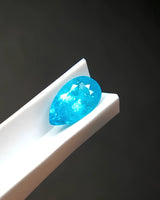 1.01ct Natural Brazilian Paraiba Tourmaline pear view | SARATTI