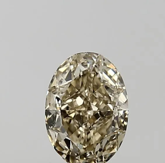 1.01ct Oval Natural Diamond (Colour Fancy Light Yellowish Brown, Clarity VVS2, GIA Certified)