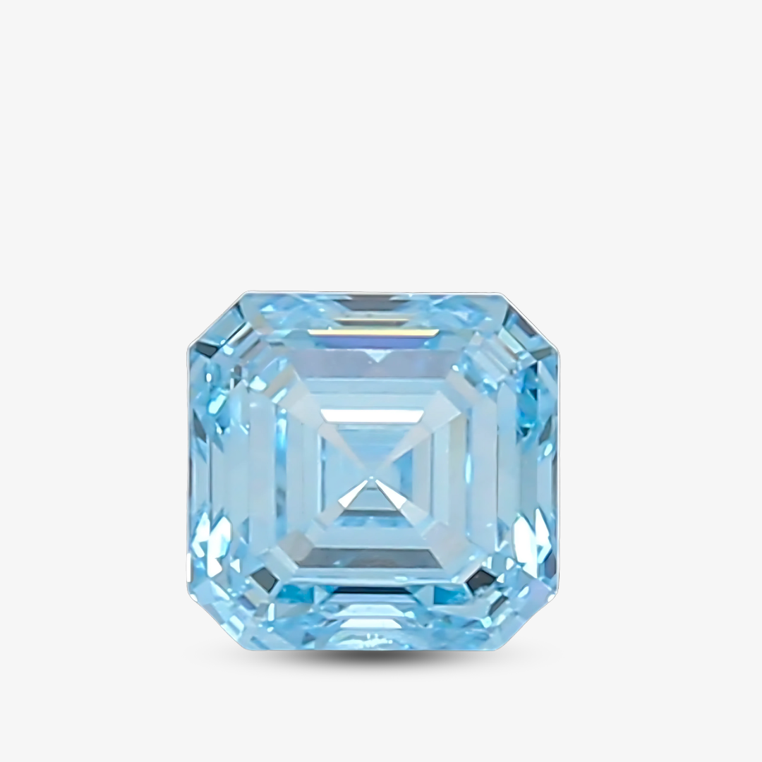 1.01 ct Asscher Aqua Blue Natural Diamond | Treated | VS1 Clarity