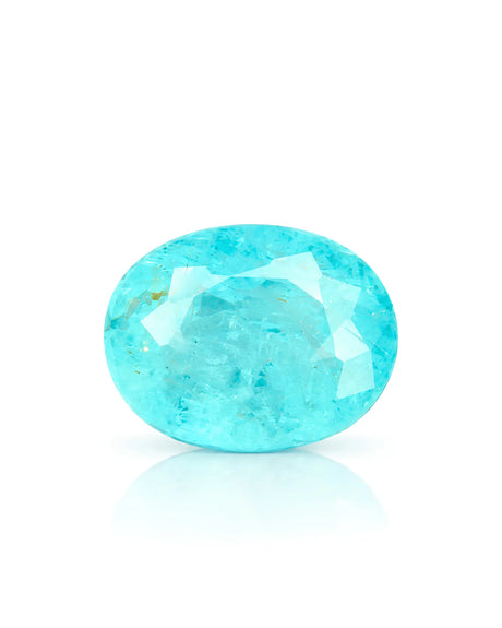 1.02 carat Natural Neon Blue Tourmaline oval gemstone main view | SARATTI