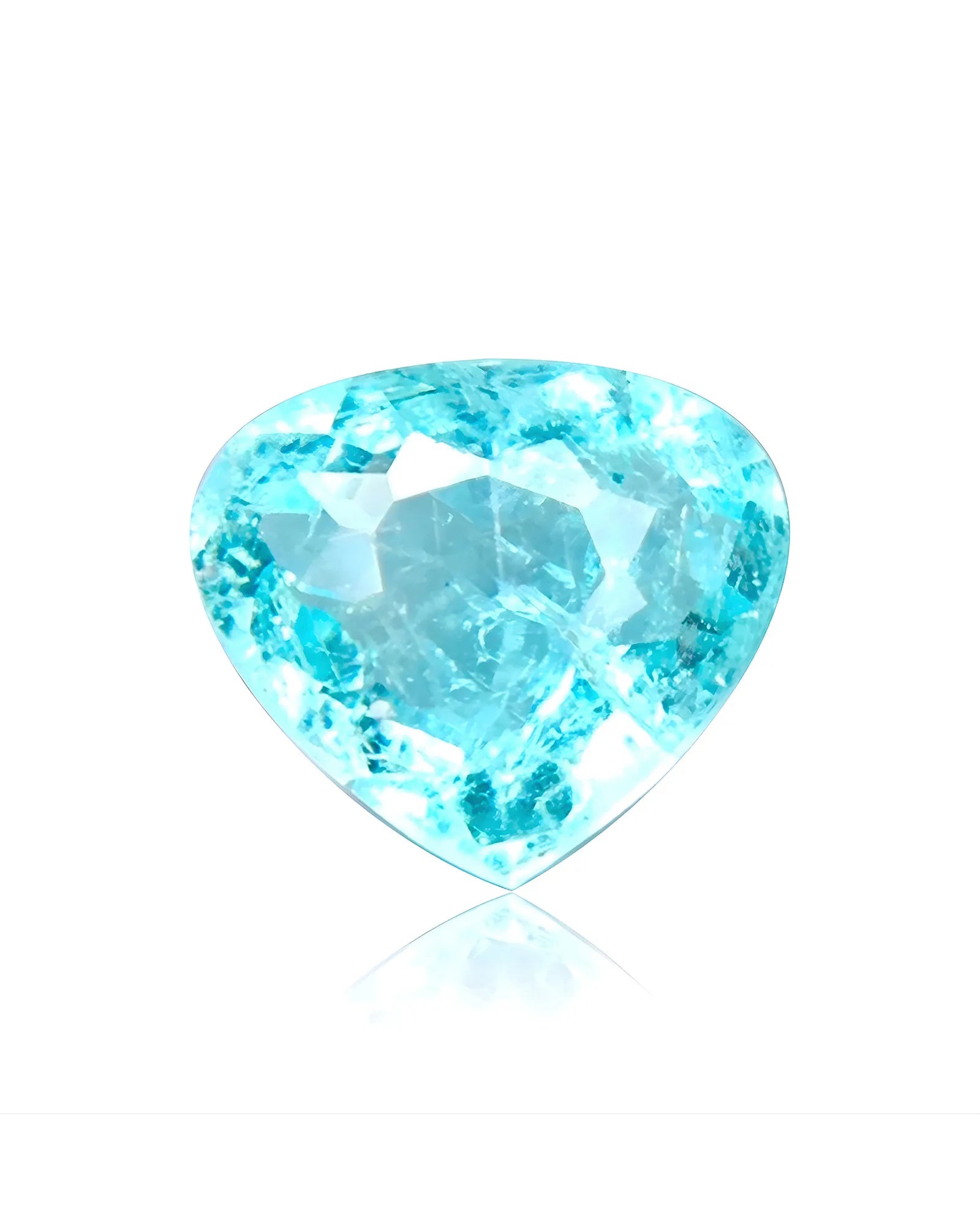 1.02 carat pear cut Paraiba tourmaline close-up - SARATTI
