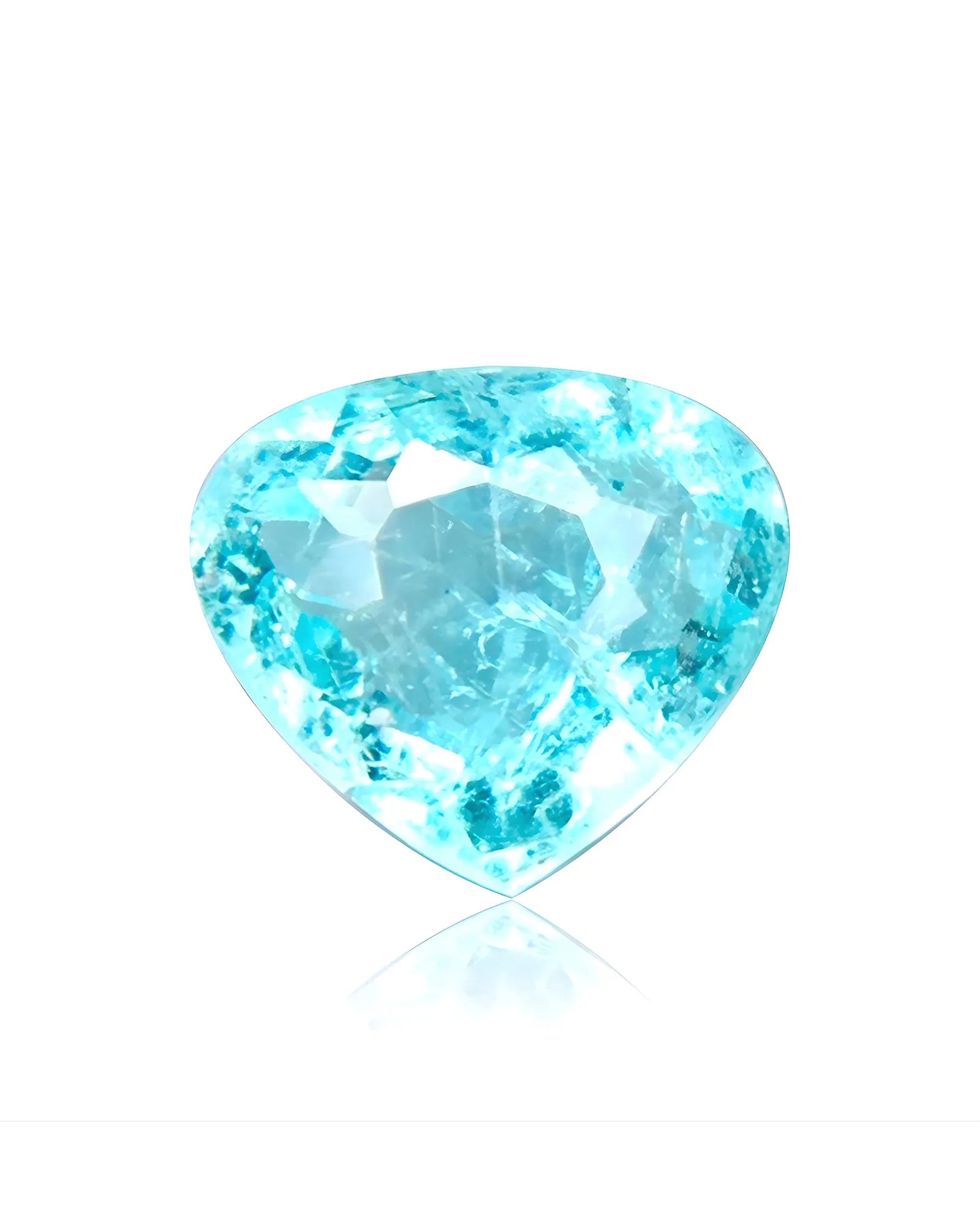 1.02ct natural Paraiba tourmaline pear cut neon blue | SARATTI
