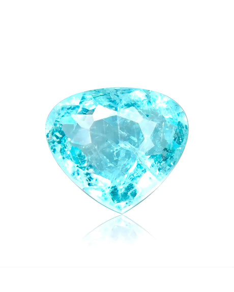 1.02ct natural Paraiba tourmaline pear cut neon blue | SARATTI
