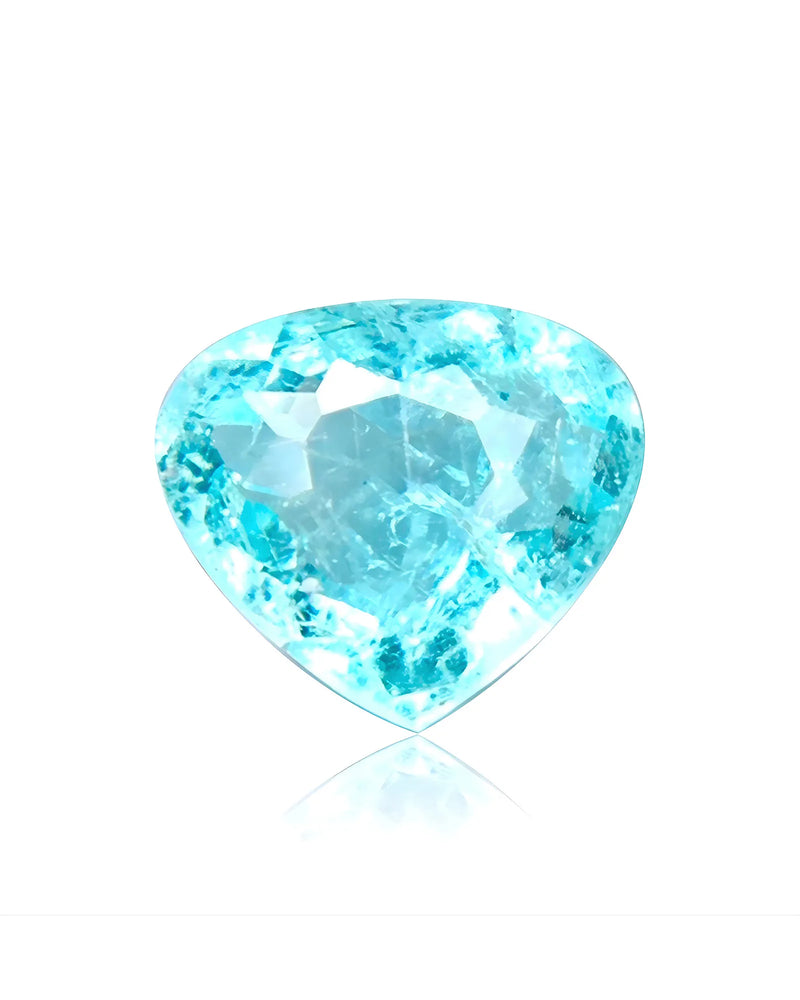 1.02ct natural Paraiba tourmaline pear cut neon blue | SARATTI
