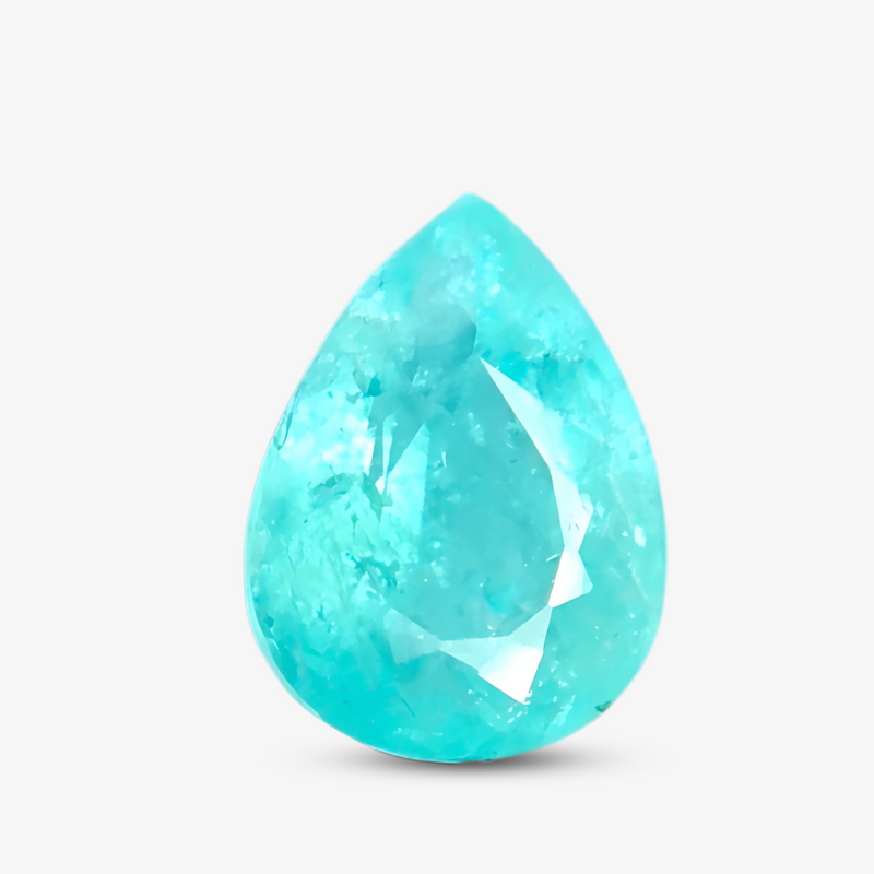 1.02cts Teardrop Natural Paraiba Tourmaline | AIGS Certified | Neon Blue
